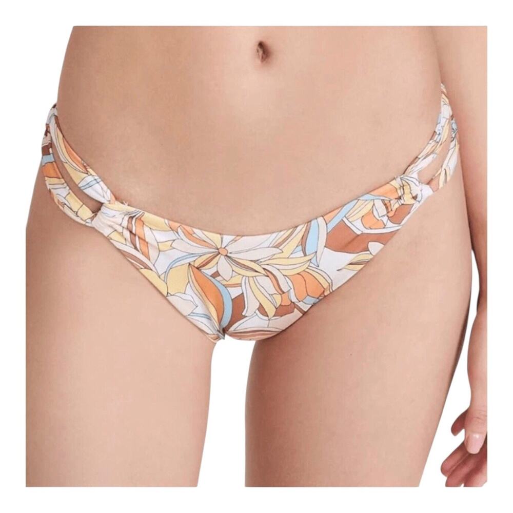 L*Space Eco Chic Bitsy Bikini Bottom Jagger Floral Women’s Large NWT Retro